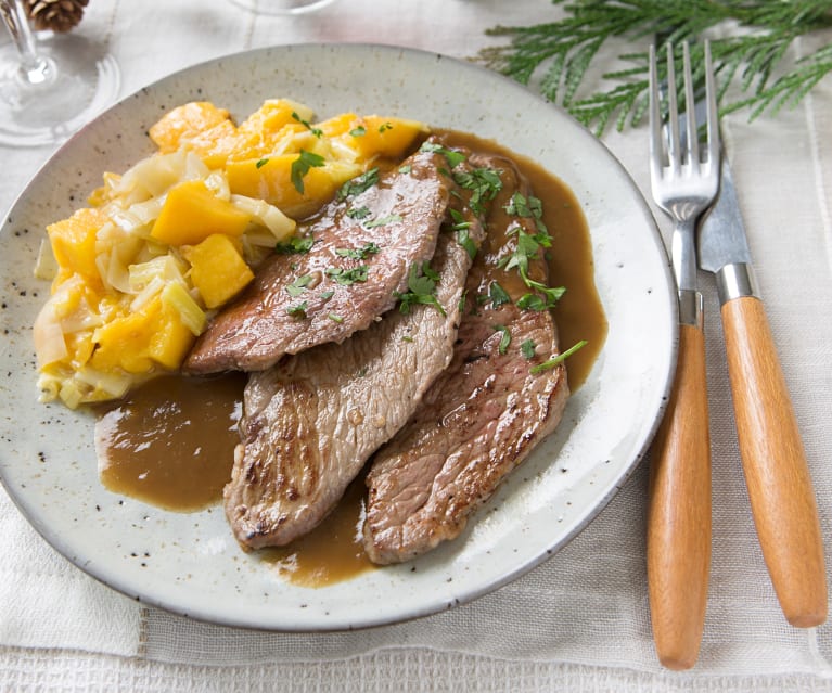 En este momento estás viendo Receta de Escalope de Ternera con Manzana