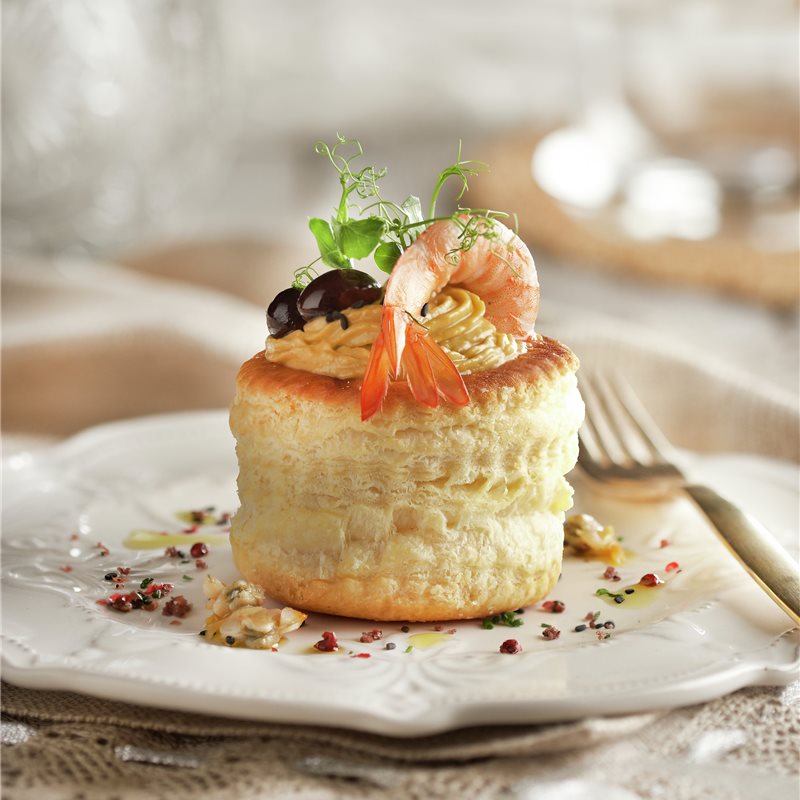 En este momento estás viendo Receta de Volovanes rellenos de Gambas y Verduras