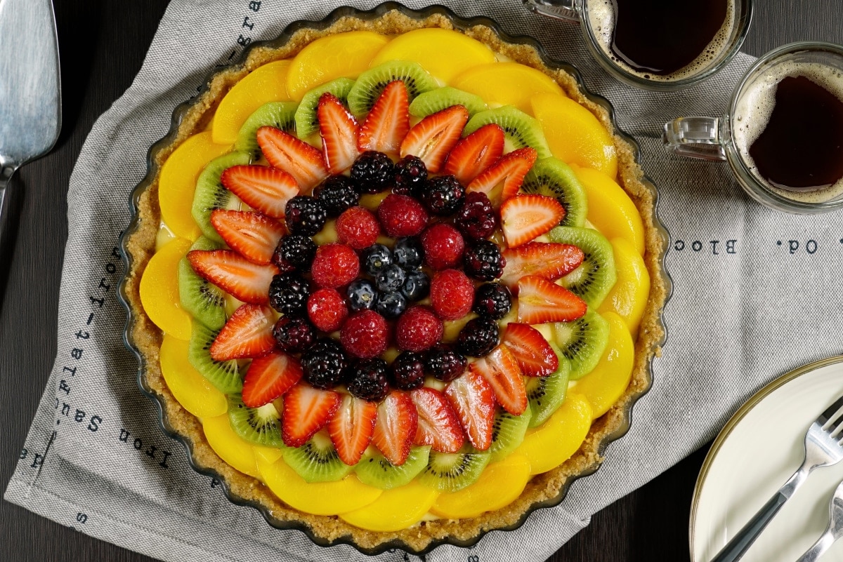 En este momento estás viendo Receta de tarta de crema y frutas