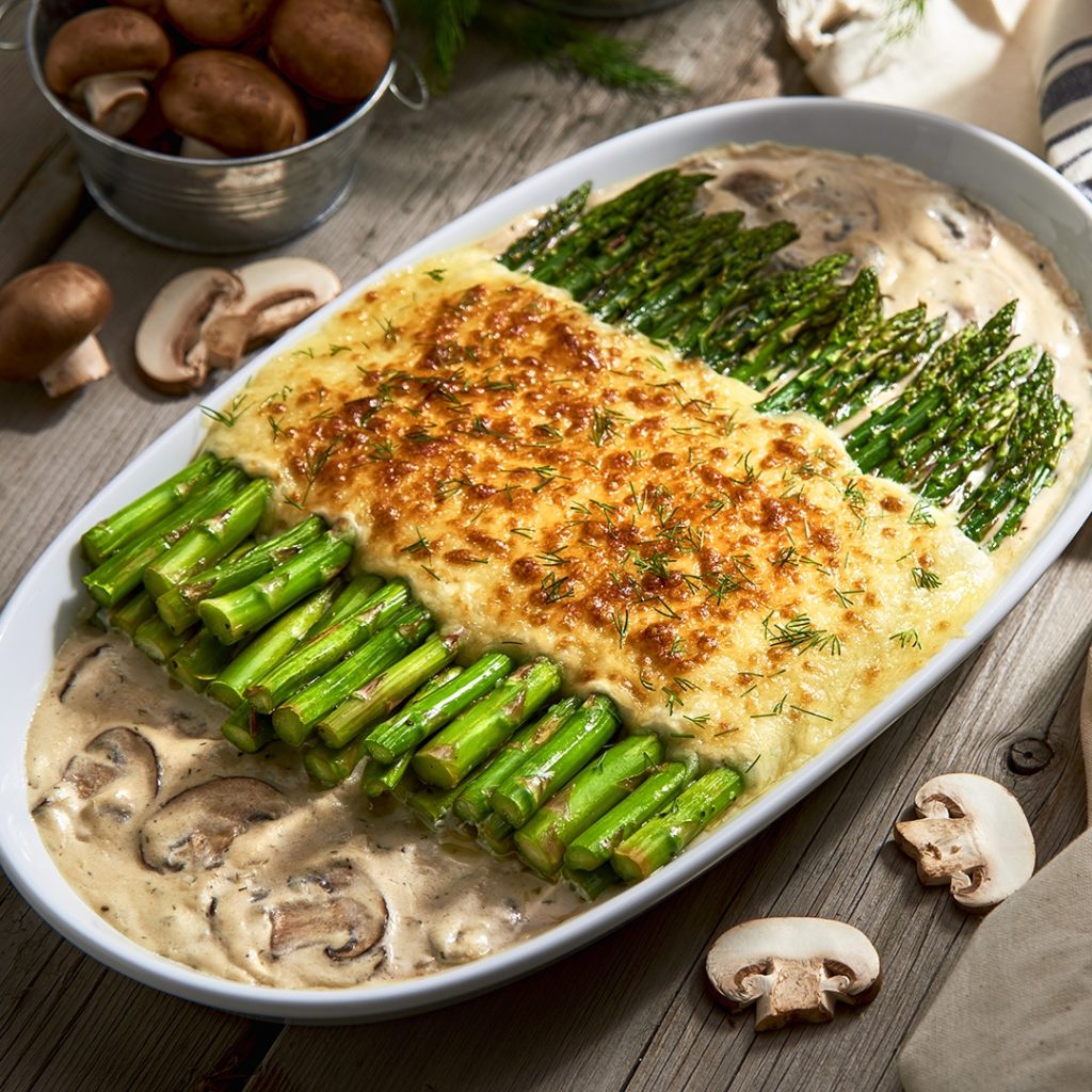 En este momento estás viendo ASPARAGUS AND MUSHROOMS GRATIN