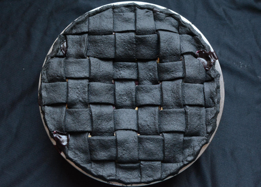 Tarta de arándanos negros